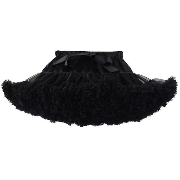 Lush liten baby flickor tutu kjol för barn barn puffig tyll kjolar för flicka nyfödd fest prinsessa flicka kläder 1-15 år Black 12m