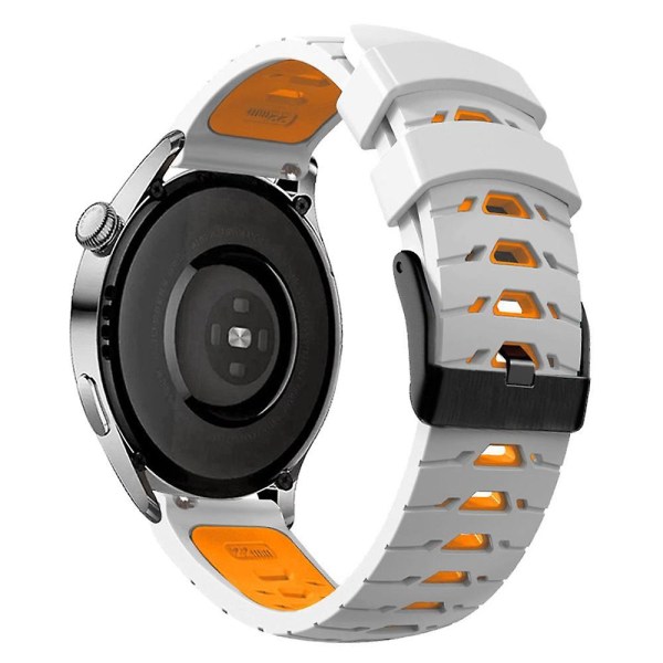 Watch för Samsung Galaxy Watch 5 40mm/44mm/ 5 Pro 45mm, trapetshål White Orange