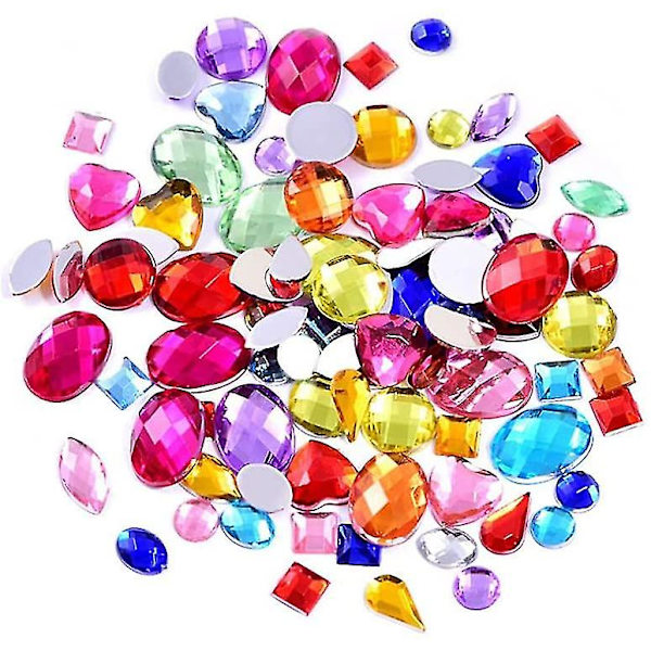 Ädelstenar Set 800 Stycken Rhinestones Akryl För Hantverk Färgglada Rhinestones In