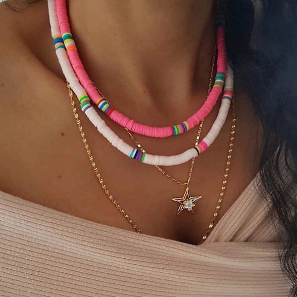 Polymer Halskæde Ler Choker Trailer Strandfest Halskæde Dame Acsergery Smykke Gave