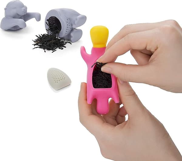 Poop Te-infusionsenhed, Sjov Løs Te-si, Te-brygger Diffuser, Fødevaregodkendt Silikone