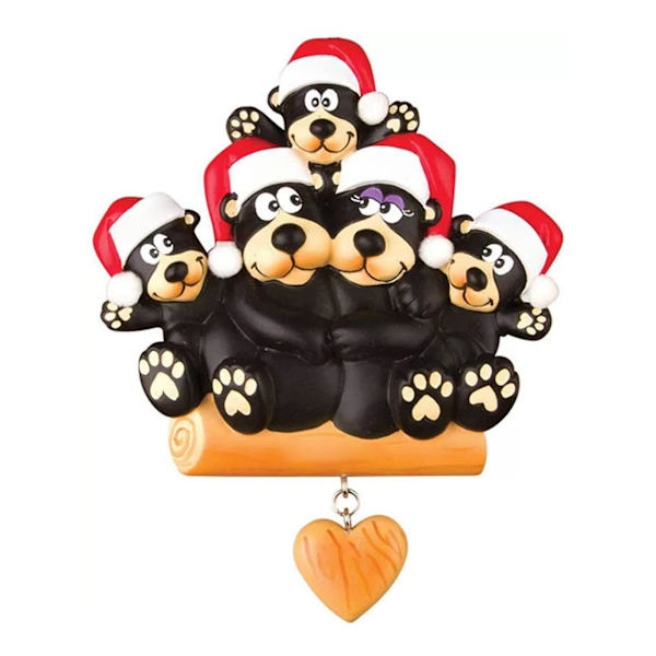 2022 DIY Jule Sort Hund Familie På 2-3-4-5-6 Til Juletræs Ornament A4 5
