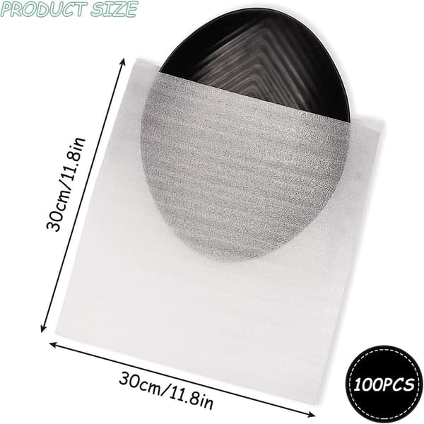 100-pack Återvinningsbara Skumförpackningsark - Inpackningsfickor (30 cm x 30 cm)