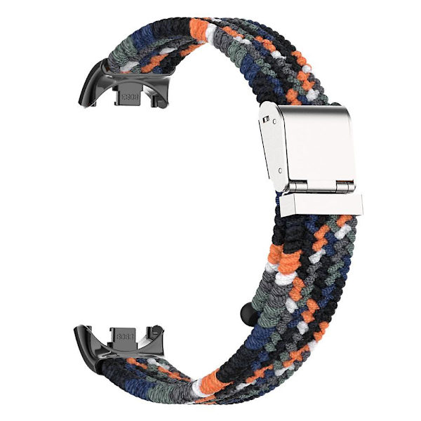 För Xiaomi Smart Band 8 flätad nylon klockarmband justerbart spänne elastiskt band Denim