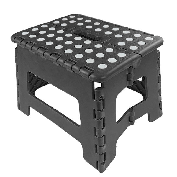 Fällbar köks- eller badrumsstol - Liten fällbar stege - Barnstol - Badrumsstol - Fällbar trappsteg för vuxna och barn - 22 cm höjd - B