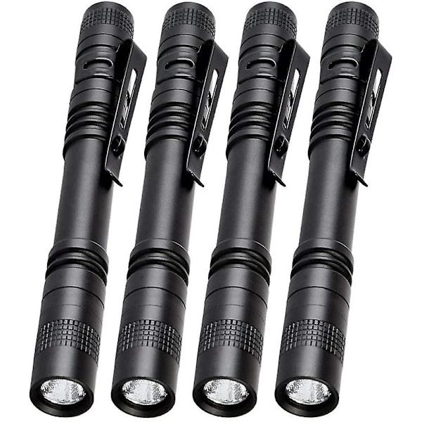 4 st 1000lm Xpe-r3 Led Penlight Ficklampa Taktisk Ficklampa Med Klämma (13,3 Cm)besök Pocketman Store