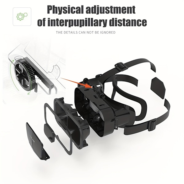 VR-lasit Virtuaalitodellisuus VR 3D-lasit VR-setti 3D-virtuaalitodellisuuslasit, Säädettävät VR-lasit tukevat 7,2 tuumaa