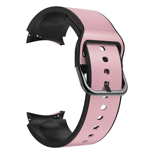 Samsung Galaxy Watch 4/5/6 40/44mm / 5 Pro 45mm Pikakiinnitteinen Pehmeä Nahkapäällysteinen Kellonranneke Pink
