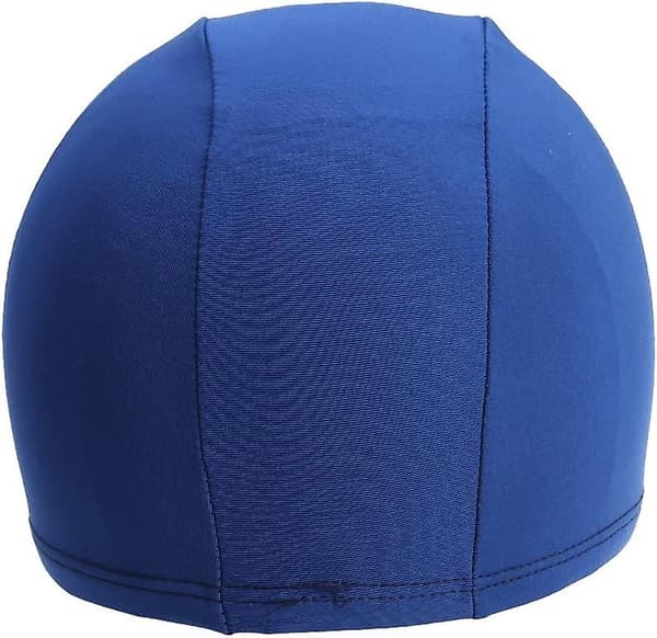 Badehette for voksne, polyesterstoff, badehette for menn og kvinner, svømmehatter (mørk blå)