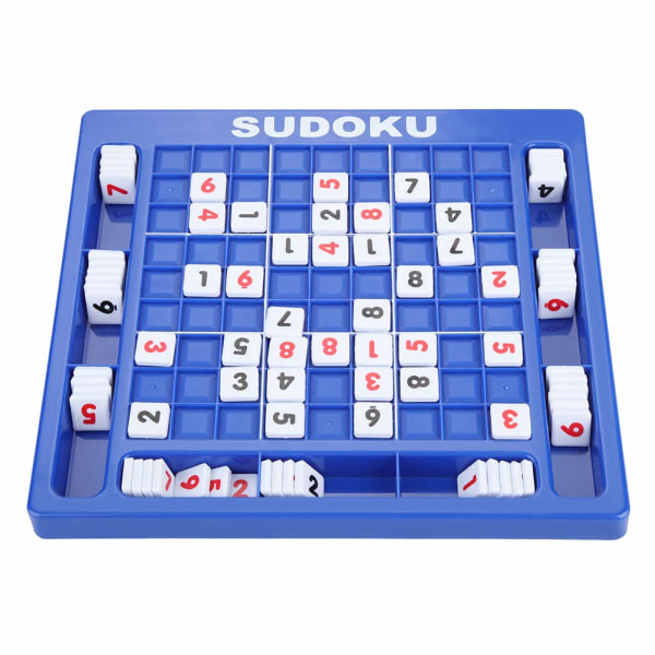 Sudoku Puslespill for Barn, Puslespillbrett med Tallkuber, Bordspill, Pedagogisk Matteinnlæringsleke for Barn og Voksne, 25,2 x 24 x 1,8 cm