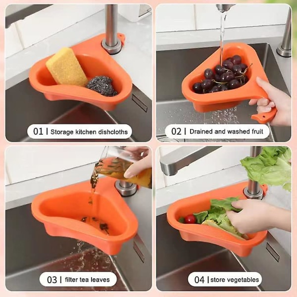 4-pack diskhoavloppskorg, svanavloppshållare, multifunktionell för diskho,