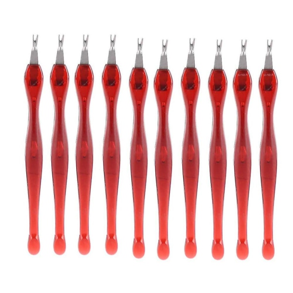 10 st nagelbandsborttagare borttagare pusher död hud callus borttagning gaffel död hud gaffel brun