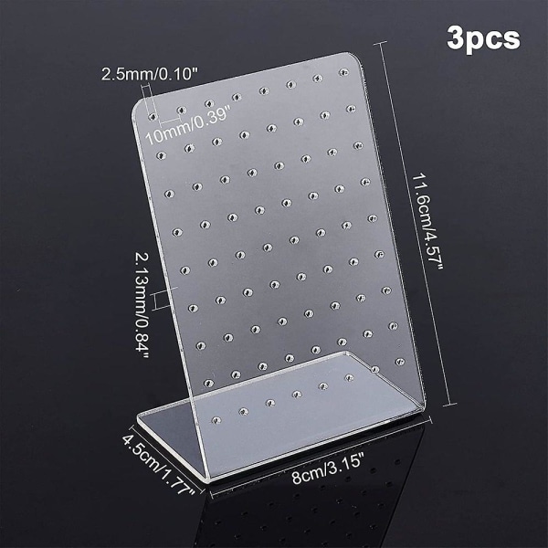 72-hullers øreringe smykke display stand, Transparent akryl organizer til detailvisning