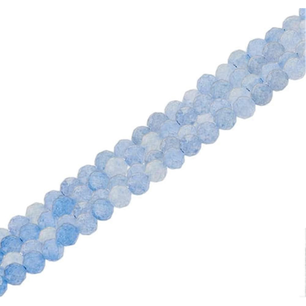 1 streng 3mm Naturlig Blå Aventurin Runde Perler Energi Fasettert Stein Løse Perler 0.7mm Hull Runde Perler Glatt Ufarget Edelsten for Smykkefremstilling DI