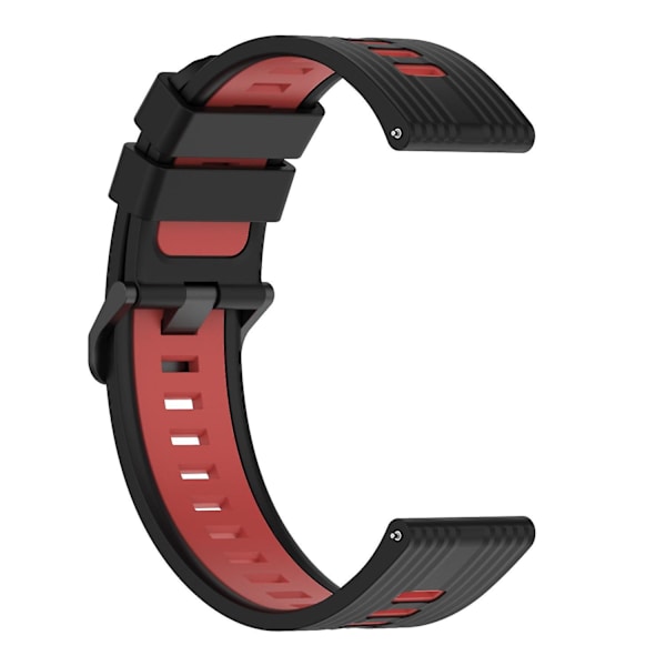 Silikonarmband för Huawei Watch GT/GT 3 46mm /Watch 4/ Galaxy Watch 46mm/Garmin Forerunner 265 Black Red