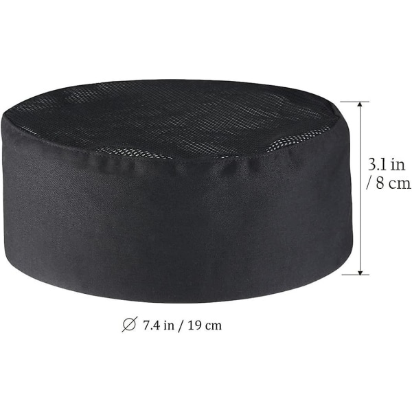 Acsergery 1 stk. Sort Kokkehue Åndbar Mesh Top Skull Cap Unisex Kokkehue Unisex Cool Gave