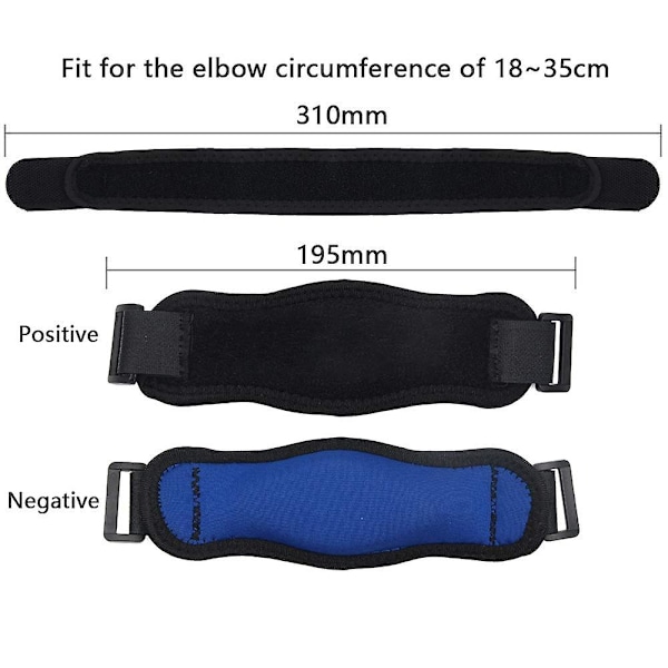 Armbågsbandage 2-pack Heilwiy Tennisarmbågsbandage med kompressionsdyna, Golfarepresent