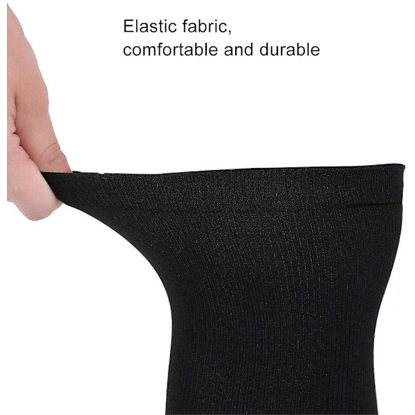 1 par kompressionsstrumpor, unisex sömlösa halkfria knästrumpor benformade strumpor