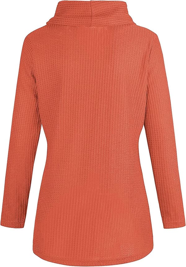 Dam Turtleneck Cowl Neck Jumper Stickad N Asymmetrisk Wrap Toppar Lättvikts