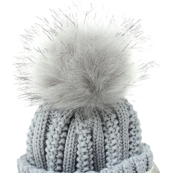 Vinterluer for kvinner, tykk fleece, fuskepels dusk lue dame