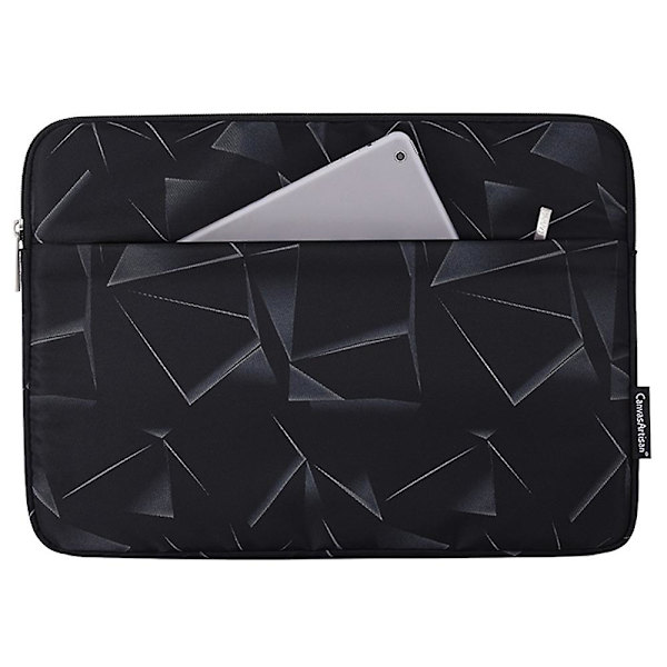 Bärbar ärmväska för 11~15 tums bärbara datorer, mönstrad bärväska för bärbara datorer + ytterficka For 12 inch Laptop