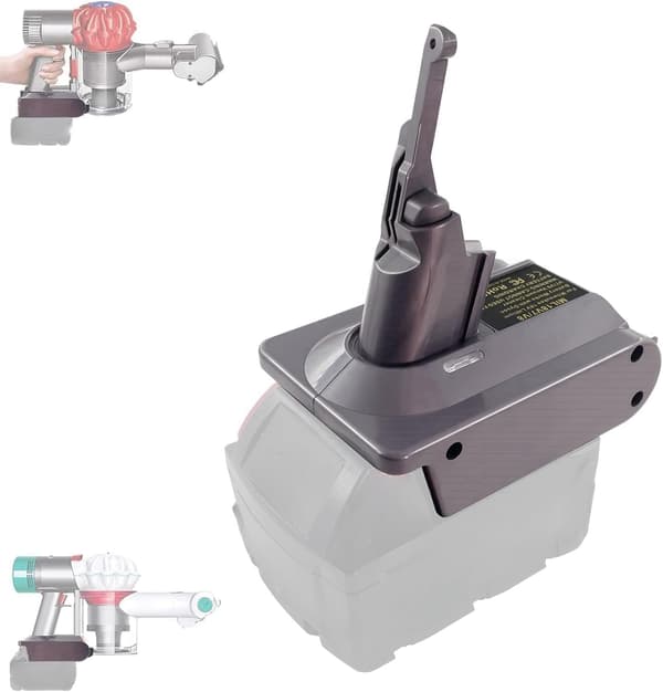 Erstatning til Dyson V7V8 støvsugerbatteri, batteriadapter til Milwaukee 18V lithiumbatteri, til Dyson V7V8 Absolute V7V8 Animal,