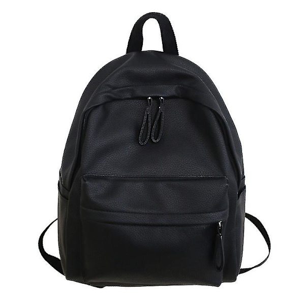 Fashion Ryggsäck Hög Kvalitet Pu Läder Dam Ryggsäck För Tonåriga Flickor Skola Axelväska Ryggsäck Multi-färg Valfritt Black