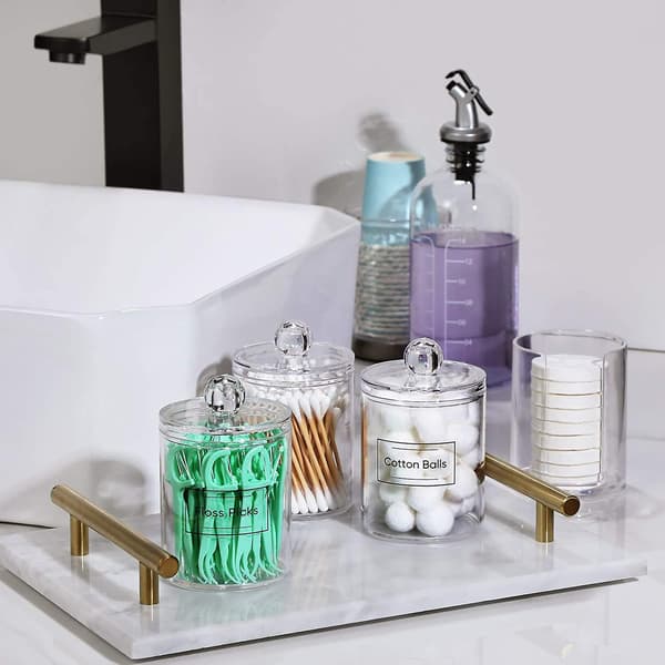 4 stk., 296 ml Holder Dispenser for Oppbevaring av Baderomsbeholdere