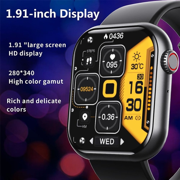 Smart Watch Glucometer, Blodsocker Smart Watch Med Bluetooth samtal, Fitness Tracker Med