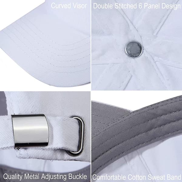 Bomullsbaseballcaps Ustrukturert Unisex One Size White