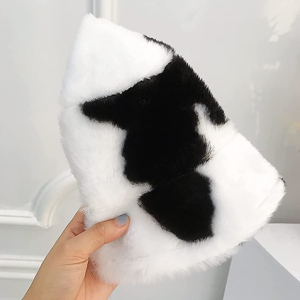 Dame Faux Fur Fiskerhat Vinter Varm Spandhat Plys Stor Skygge Hat