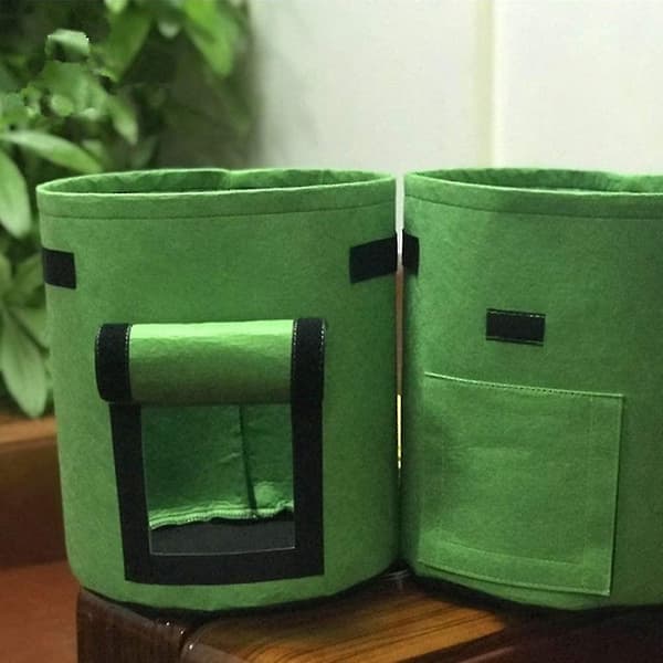 Planteringsväska 4 stycken andningsbara planteringsväskor 10 gallon planteringsväskor växande Green