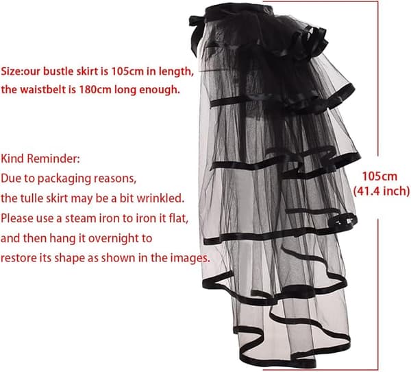 Graceart Steampunk Sort Business Tutu Bælte Blonde Underskørt