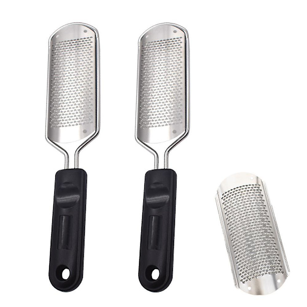 2 Fotrasper i metall (fotfil) + 1 gratis erstatningsblad 2black tang file * 1 file small hole