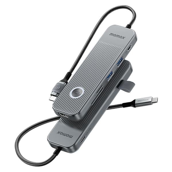 7-i-1 Multi-Port Type-C Docking Station Bärbar PD 100W USB-C Hub Adapter