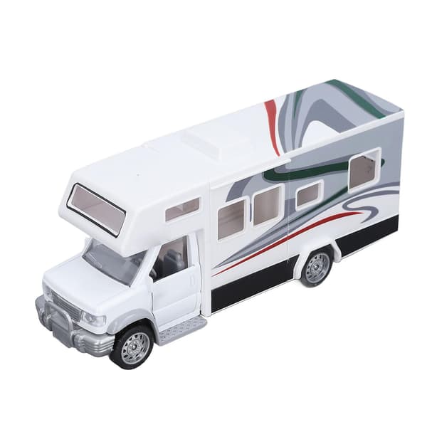 1/32 Børne RV Legetøj Lyd Lys Åbningsdøre Simulation Pædagogisk Legerings Autocamper Legetøj til Børn White