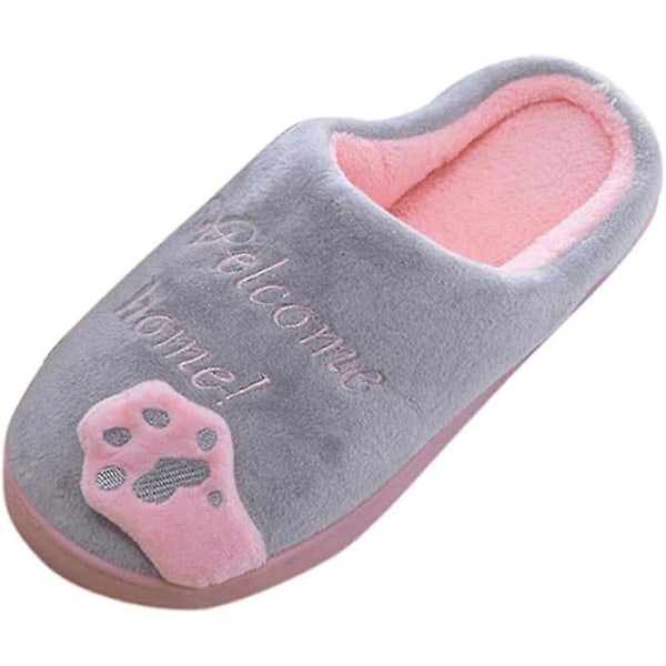 38/39 Eu Tossut Naiset Talvi Koti Sarjakuva Kissa Liukumaton Lämmin Sisätiloissa Makuuhuone Lattia Talvikengät Mukavat Memory Foam Kotitossut Lämpimät Muulit