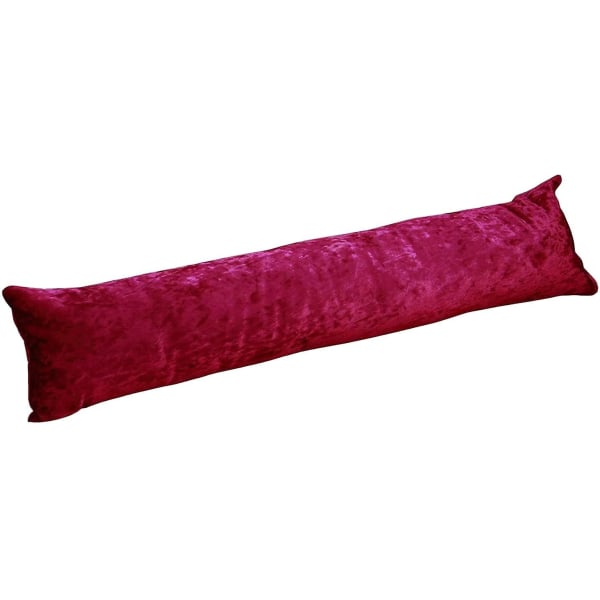 Tekokuvioitu sametti purppuranpunainen pitkä oven tiiviste tuulen pysäyttäjä kangas makkara tuulelle Ruby Red