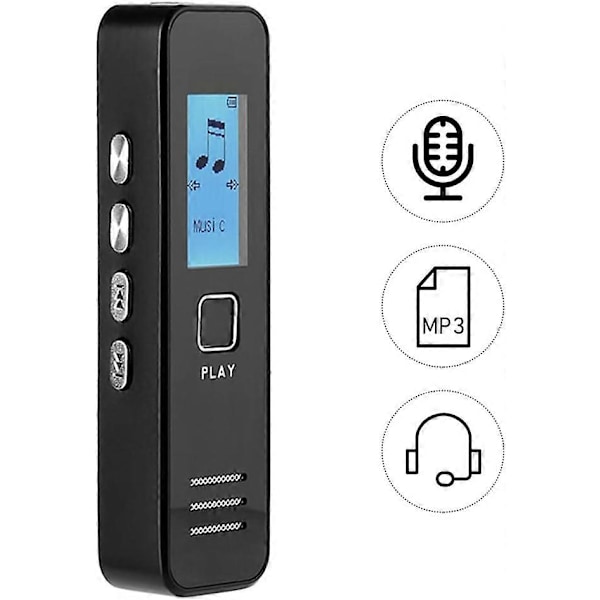 Digital Röstinspelare Audio Diktafon MP3-spelare USB-minne för Kurser Intervjuer Möten Konferenser