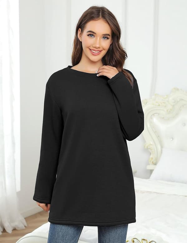 Fleece Sherpa-foret Pullover Vinter Varm Blød Sweatshirt til Loungewear til Kvinder