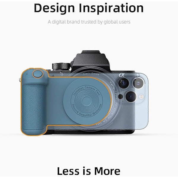 Magneettinen kamerakahva Bluetooth-kiinnike, suljinpainikkeen kaukosäädinkahva selfie-jalustat 3 in 1, vahva magneettinen imu ei putoa helposti, selfie-ystävien magneetti Upgrade-Blue