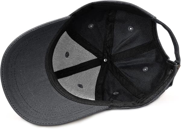 Baseballkeps Casual Unisex 6 Panel Justerbar Bomull Vanlig Sport Solhatt Dark Grey