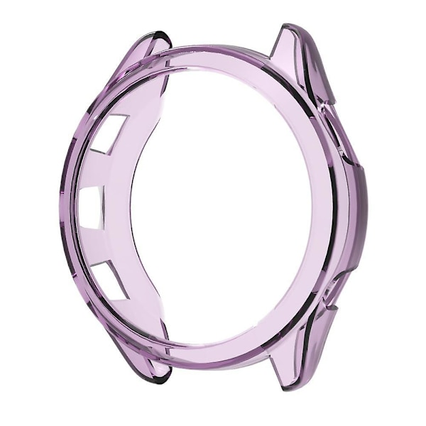 För Garmin Case 265 TPU watch Anti-kollision ihålig skyddsram Transparent Purple
