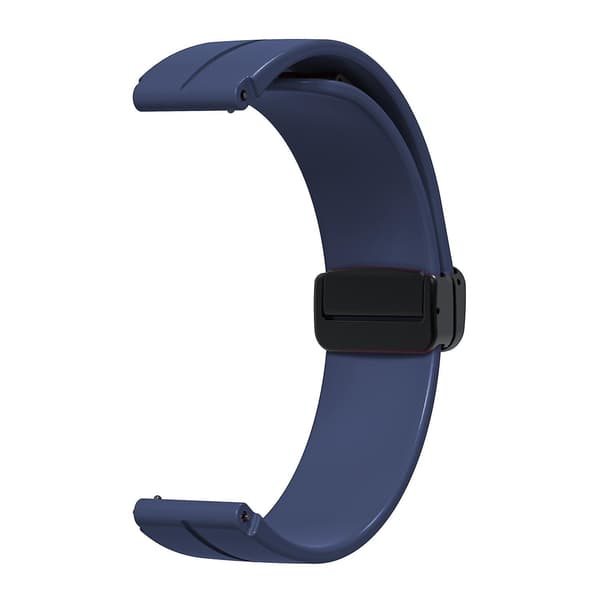 Til Keep B4/Huawei Watch Fit Mini 16mm Silikone Rem Udskiftning Urrem, Sort Foldespænde Midnight Blue