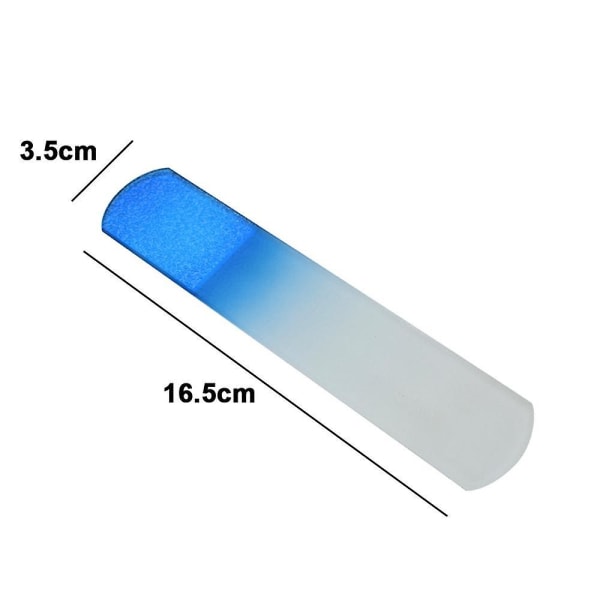 Jalkaraspilla - Käsityönä tehty lasinen jalkaviila - Kovettumien ja kuolleen ihon poistaja - Karkea - Kovan ihon poistaja blue glass foot file
