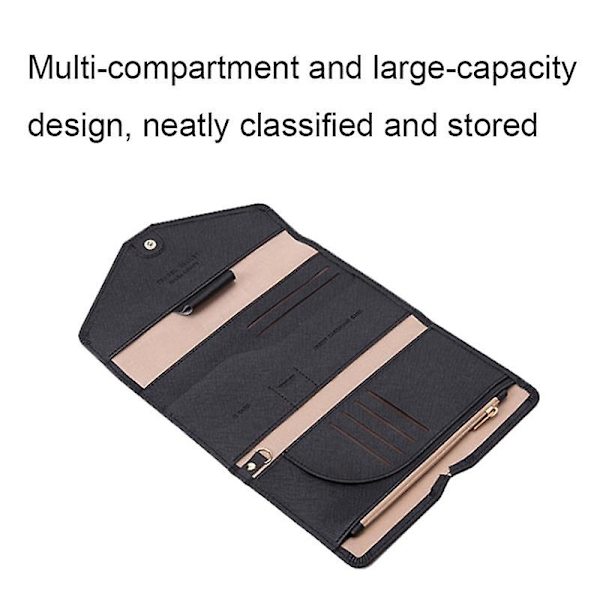 RFID-blockerande korthållare plånbok PU-läder Tri-Fold resepassväska dokumentorganisatör Dark Green
