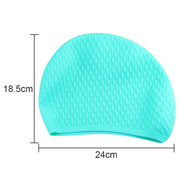 Badehette Silikon Elastisk Vanndråpehette For Menn Og Kvinner blue