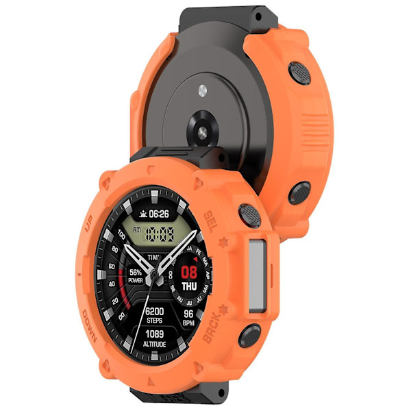 anti-scratch watch för Amazfit T-Rex Ultra A2142, TPU - cover Quick Release ihåligt case Ornage