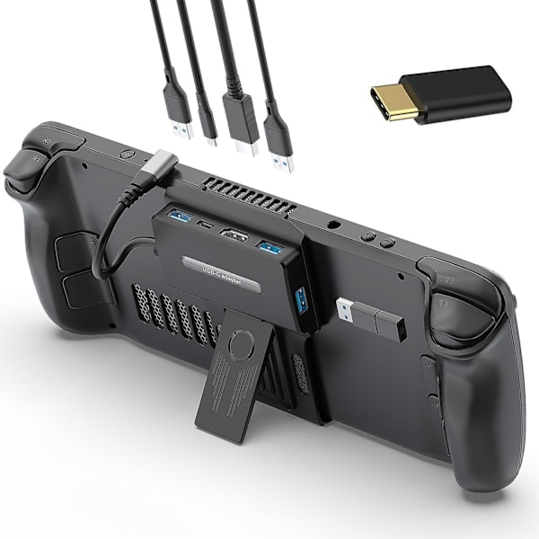 Dockingstasjon for Steam Deck, 5-i-1 Dock Type-C Hann til PD+USB3.0+USB2.0*2+HD2.0