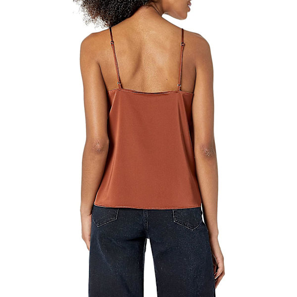 Kvinners Natalie V-hals blondetsøm cami tanktopp Tortoise Shell XL
